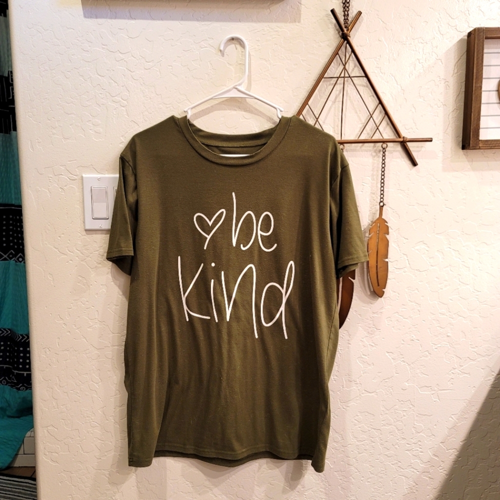 Be kind knit top olive green